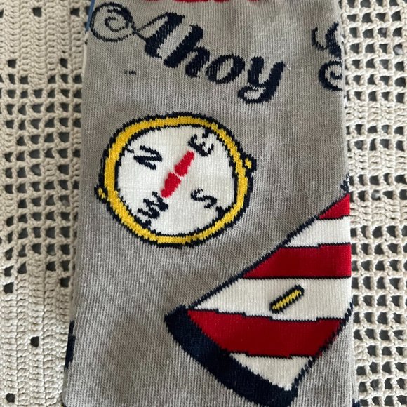 NEW with tags YoSox grey, red, navy, white & yellow socks men’s size 7-12 rare - Picture 3 of 9
